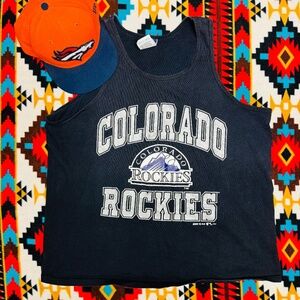 90’s Colorado Rockies tank with bold front logo. Perfect gym, summer  L